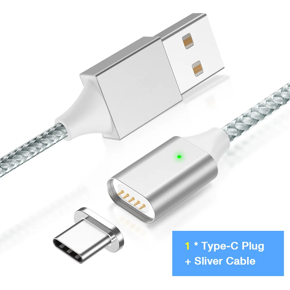 Sky blue 5А Магнитный зарядный кабель Зарядное устройство USB для IPhone Micro usb type C мобильный телефон 5А быстрая зарядка магнит Зарядное устройство USB кабель - Color: Sky blue