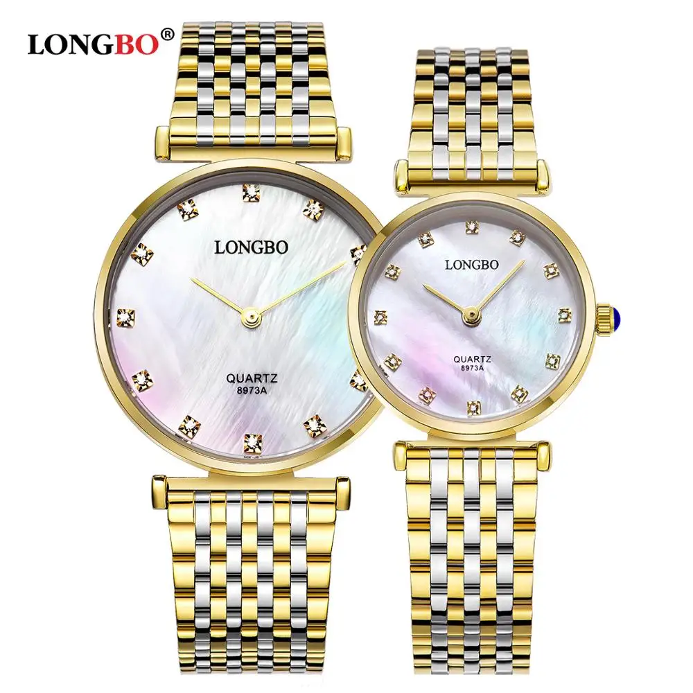LONGBO Luxuary брендовые классические парные часы в деловом стиле для влюбленных