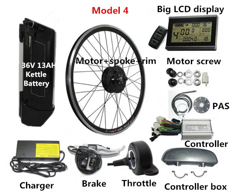 Model 4 500w Новое поступление литиевых Батарея E-велосипед conversion kit дешевые цены педаль помочь Электрический велосипед conversion kit - Цвет: Model 4 500w
