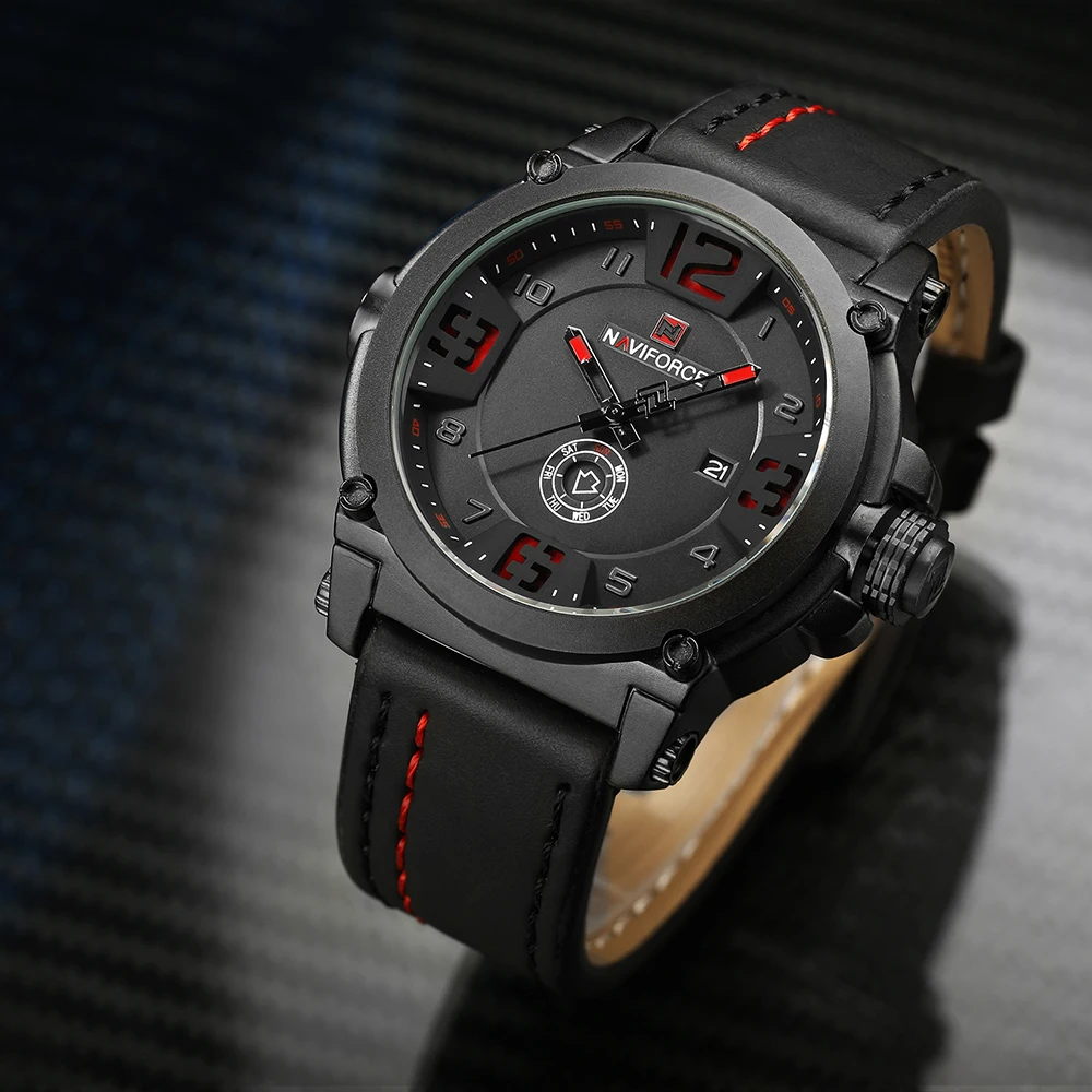 2017 NAVIFORCE Лидирующий бренд мужские модные спортивные часы водонепроницаемые