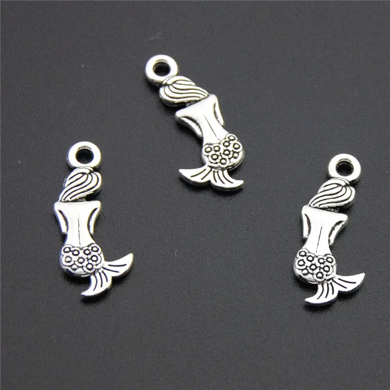 15 шт. серебряный цвет красивая фотография A2260|charms for jewelry|little mermaid charmsmermaid charms |