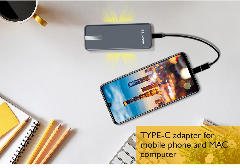 TCSUNBOW портативный SSD 120 GB type-C освещение твердотельный диск для мобильного телефона ноутбука