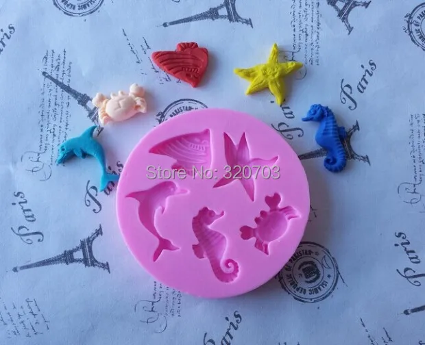 2014 Новый дизайн тропическая рыба Краб Дельфин чернила гиппокампа Морская звезда