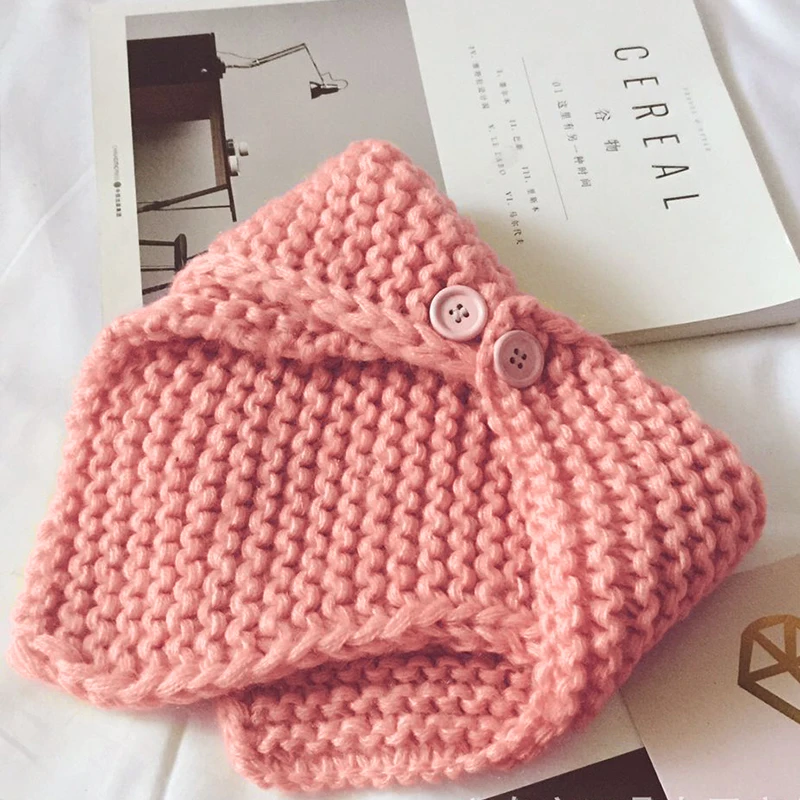 2017 детский зимний шарф модная детская шерстяная накидка воротник на пуговицах