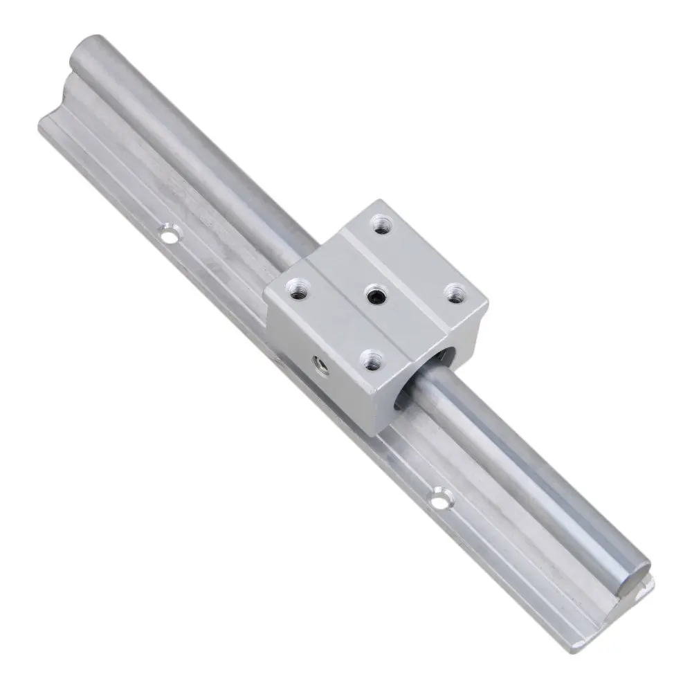 Серебряный Открытый роликовый подшипник скольжения блок и L200mm SBR12 линейный