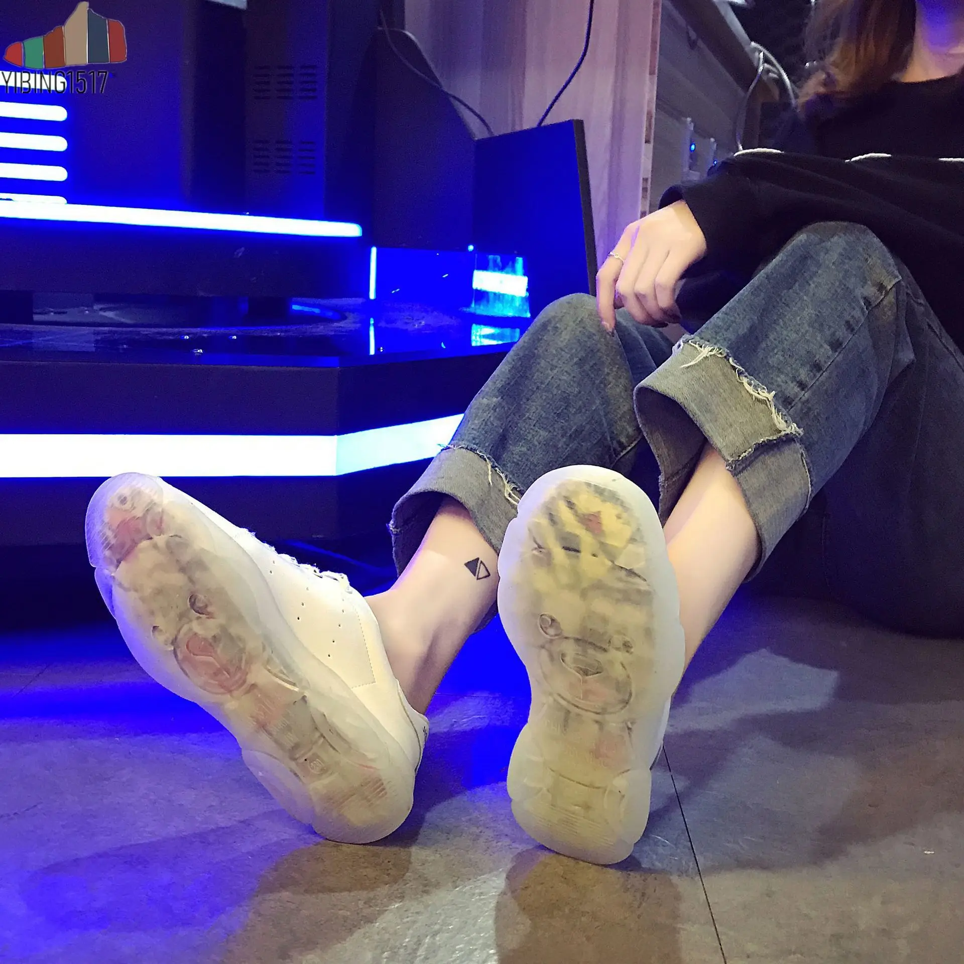 Весенняя женская обувь из вулканизированной кожи удобная повседневная женские