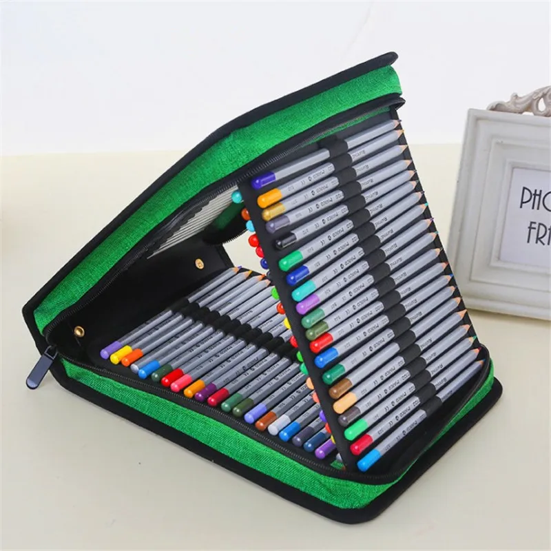 Большой чехол для карандашей с 120 отделениями удобная вместительная сумка 4 х