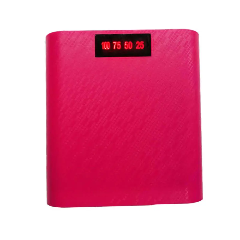 Red No Battery Цифровой светодиодный блок питания 5 В, сделай сам, один USB, 4x18650, чехол для аккумулятора, зарядка, источник питания, внешний аккумулятор, чехол для зарядного устройства, внешний аккумулятор - Цвет: Red No Battery