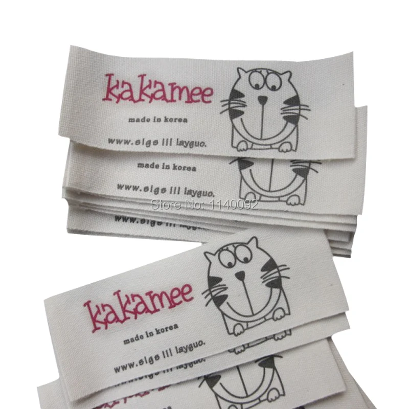 Бесплатная доставка одежда на заказ хлопковая этикетка для печати Основная