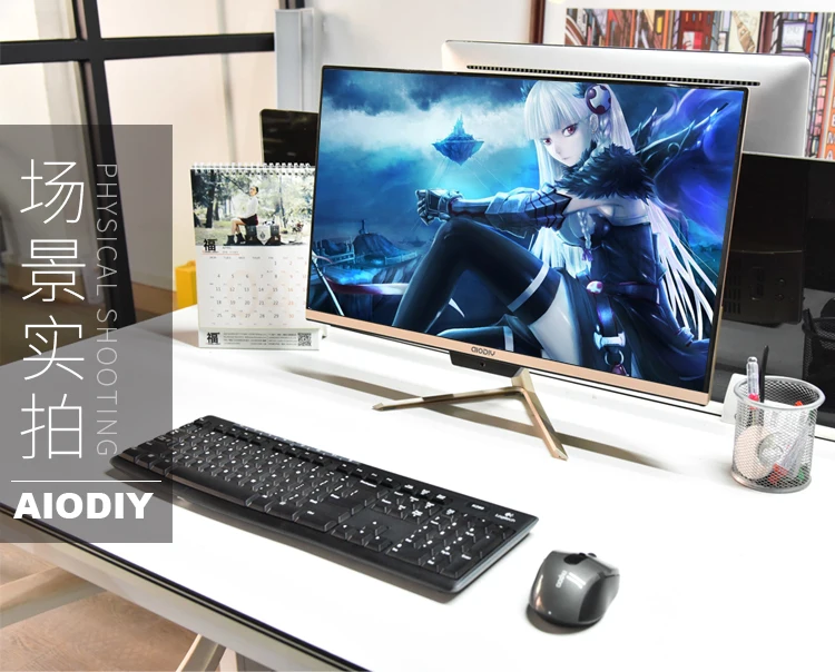 OEM DIY 20-24 дюймовый монитор cpu i7/i5 ram 8 GB SSD 120 GB все в одной игры настольные ПК