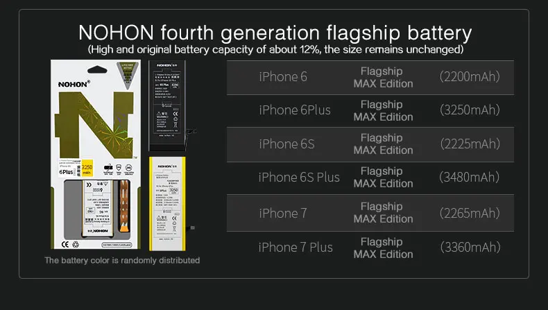 Nohon аккумулятор для iPhone 6 S Plus 3250 mAh Высокая емкость батарея для телефона для батареи Apple iPhone 6 S 6 S Plus батареи Бесплатные инструменты
