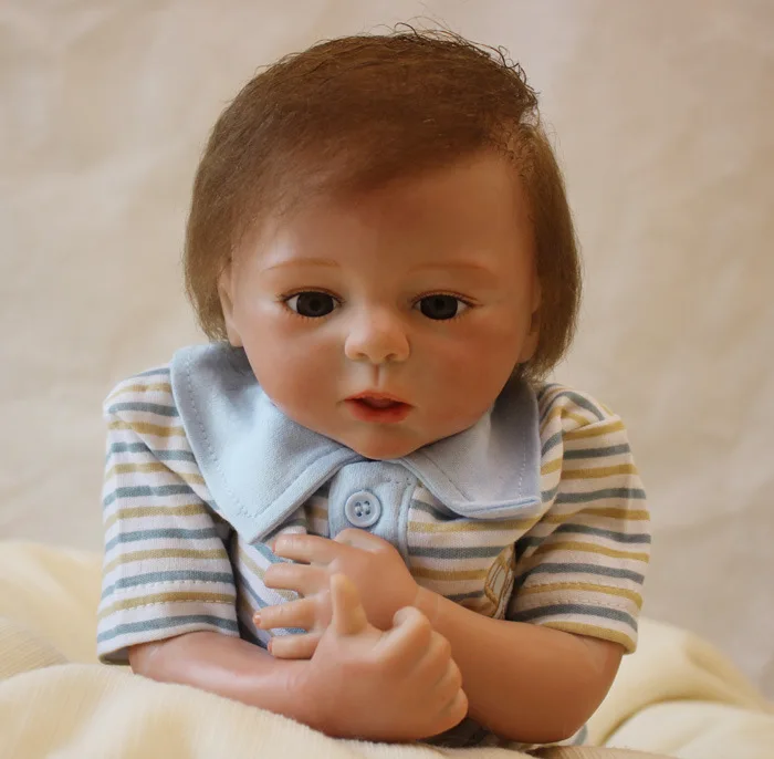 

real 45 cm New 18" Lovely doll reborn babies for sale silicone baby dolls for girls toys birthday Xmas new year's gift wholesale