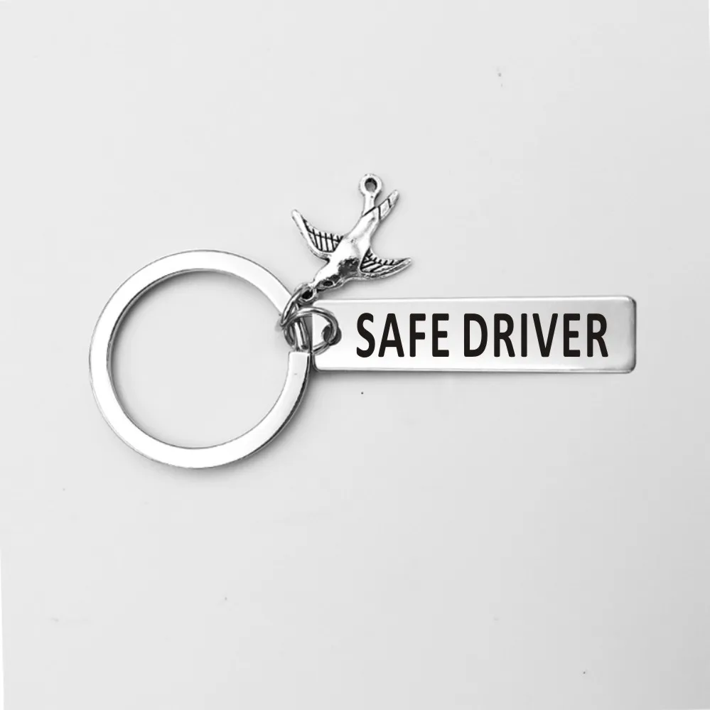 Гравированный Сейф для вождения I Go Where Am Towed брелок птица кулон модный держатель