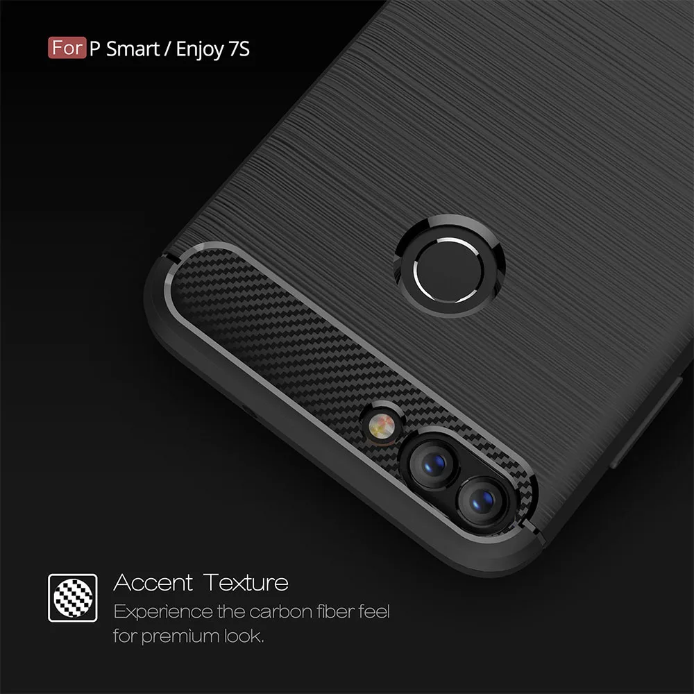 Чехол для Huawei P Smart/Enjoy 7 S красный/черный/темно синий/серый ударопрочный полный