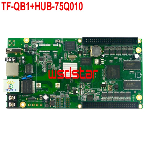 TF QB1 + HUB 75Q010 USB сетевой порт светодиодный контроллер 1024*96 10 * HUB75E полноцветная