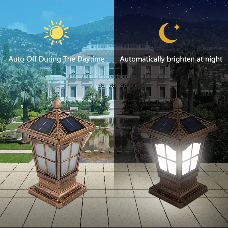 Sunence Солнечный Мощность освещения Алюминий IP65 пейзаж садовые светильники на
