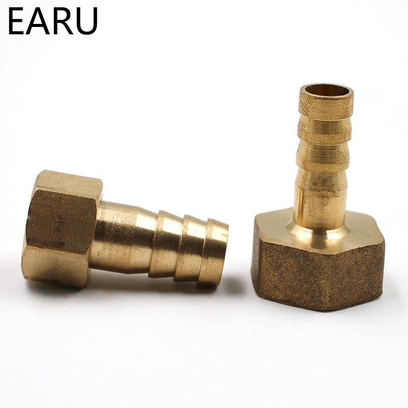 Brass Female Barb Hose Tail Fitting Fuel Air Gas Water Oil 4m-12m 1/8'' 1/4'' 1/2'' Pneumatic Connector Connect Socket Plug |