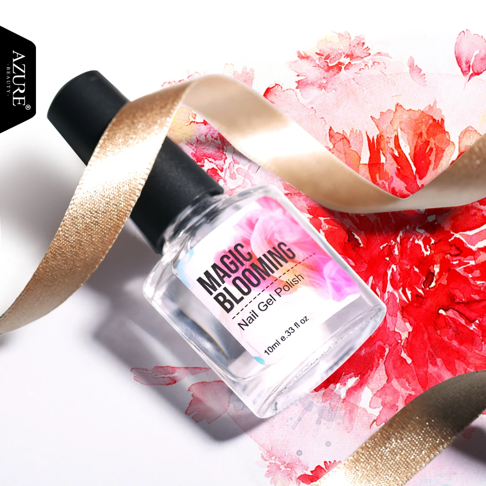 Azure beauty Blossom светодиодный Гель-лак для ногтей, для маникюра, для салона, цветущий УФ-лак для ногтей, долговечный, сделай сам, цветочный узор, гель с рисунком цветения