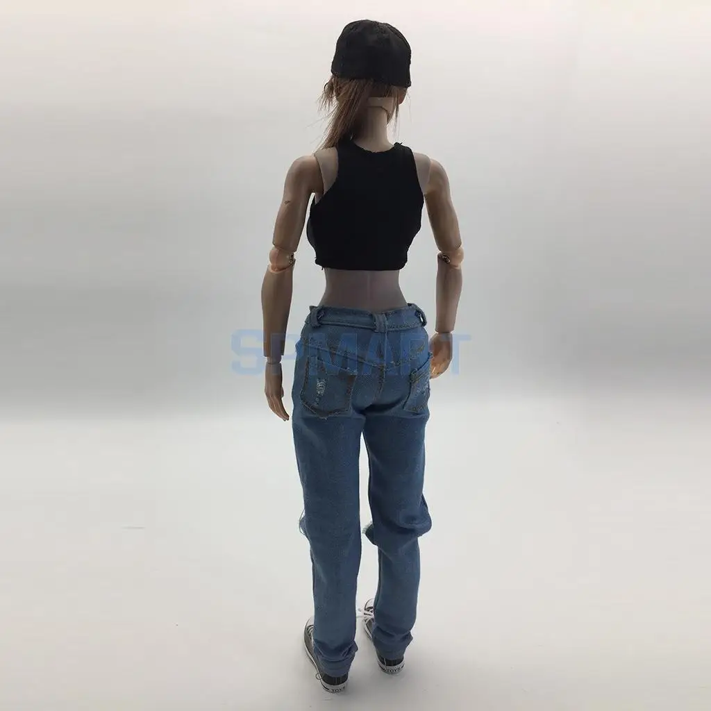 1/6 весы женские рваные джинсы штаны комплект одежды для 12 '' Phicen Kumik Soldier