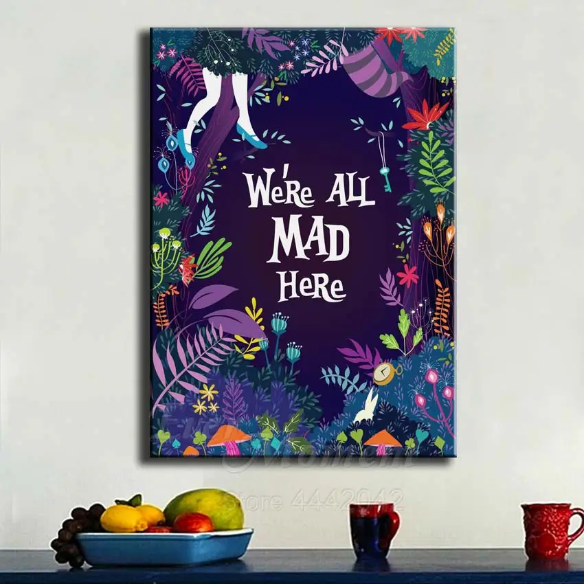 Алмазная живопись Ever Instant мы все сумасшедшие здесь фиолетовая картина ручной