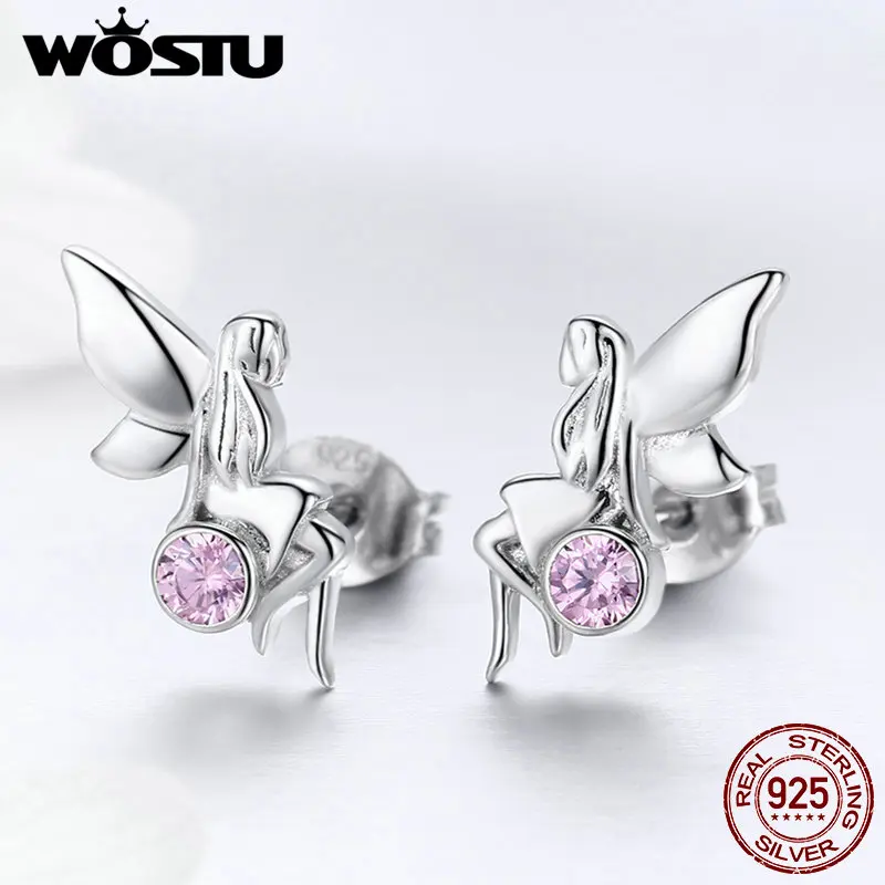 Женские серьги гвоздики из серебра 925 пробы с фианитом|Серьги-гвоздики| |