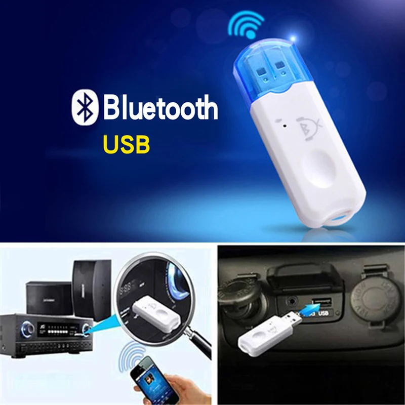 Фото Многофункциональный Bluetooth аудио приемник USB адаптер Plug and Play Автомобильный