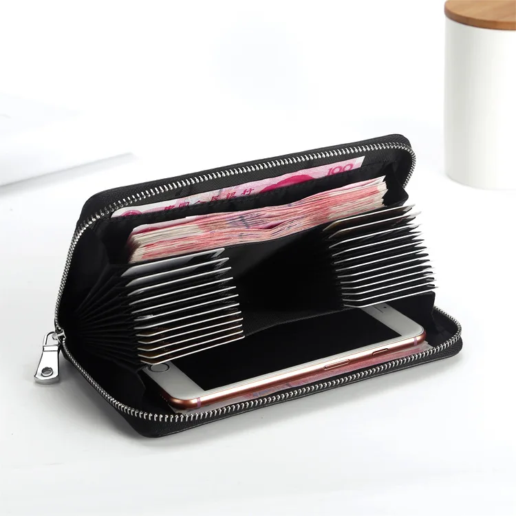 Модный минималистичный кошелек из натуральной воловьей кожи для женщин и мужчин, большой длинный паспорт, дорожные кошельки, клатч для карт, кошелек на молнии