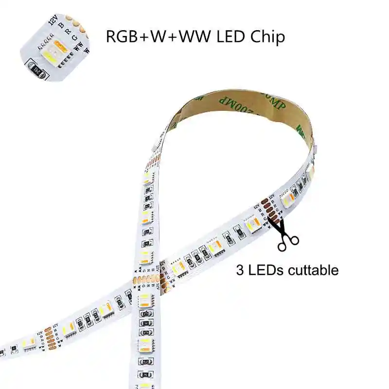 SZYOUMY новейшая RGB + CCT 5 в 1 RGBWWW Светодиодная лента 5050 60led/метр 12В DC CW WW чипы Гибкая