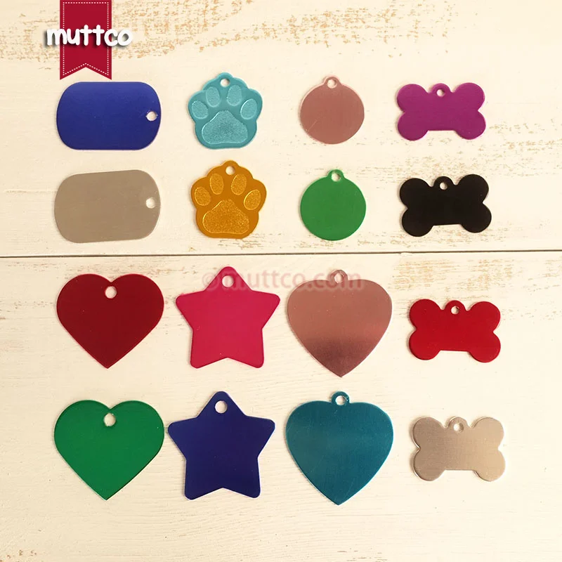 Простая металлическая Алюминиевая бирка для домашних животных с гравировкой на