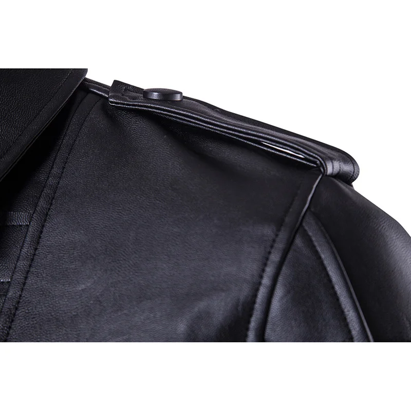 Мужская куртка из искусственной кожи черная мотоциклетная в стиле хип хоп скейтборда панк кожаная 072806|jacket