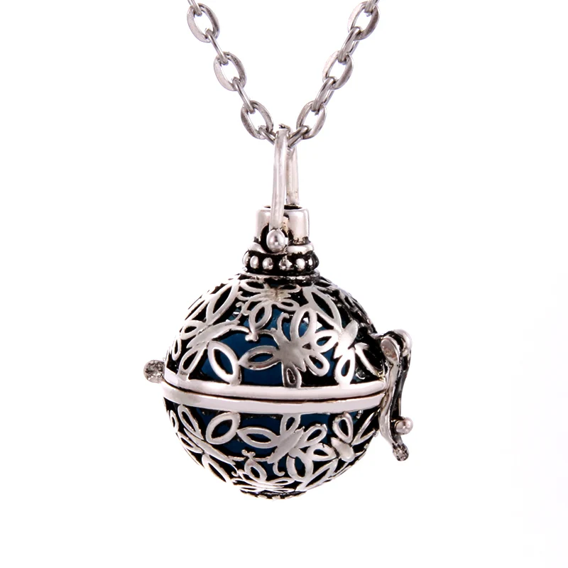 

Round Shape Perfume Oil Pendant Essential Aromatherapy Diffuse Necklace Medallion Cage Pendant For Women Girl Gift Jewelry Gift