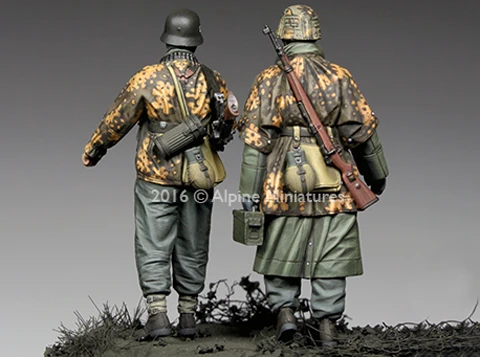 Набор Хансен на колышке 1/35 кг № 1 2 фигурки модель солдата GK из смолы военная тема