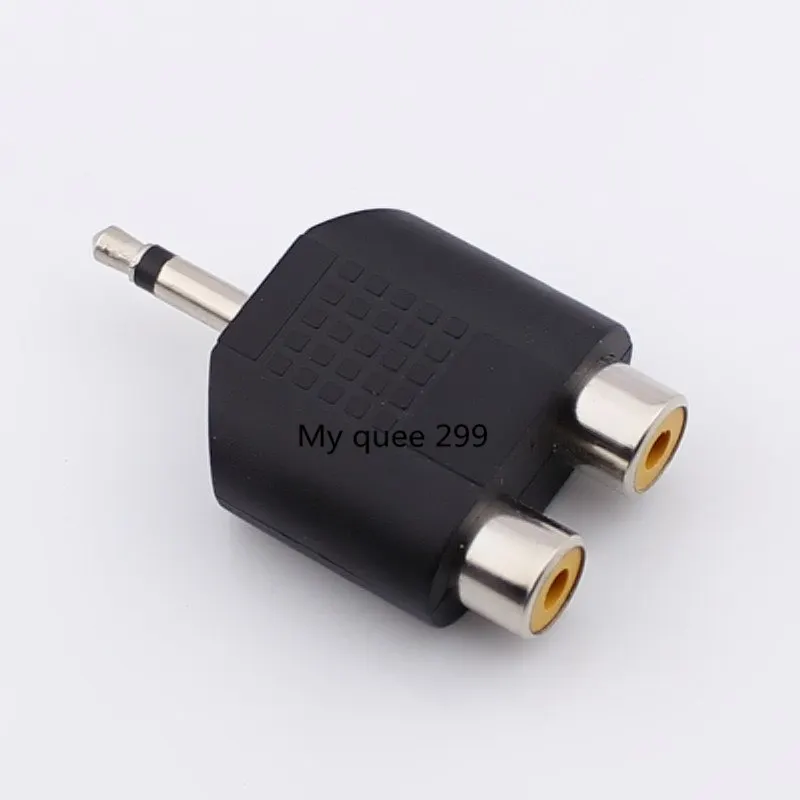Высококачественный черный разъем M/F 3 5 мм стерео штекер для 2 RCA гнездовой