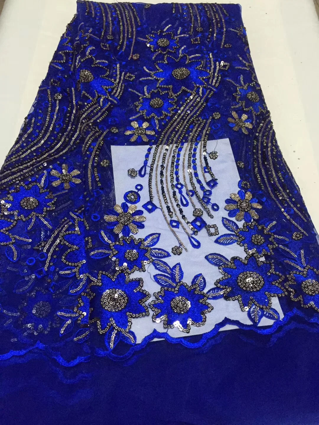 

Latest Beaded African Lace Fabric Available In Purple Green Yellow Pink Nigerian Lace Fabrics High Royal Blue French Lace Fabric