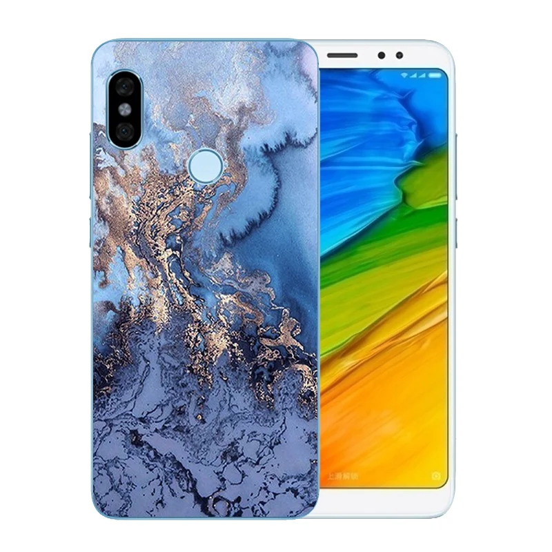 Чехол для Xiaomi Redmi Note 5 Pro чехол с узором Marb прозрачный |