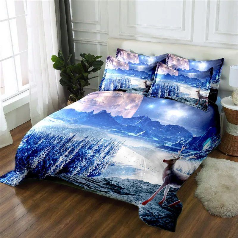 Комплект постельного белья из полиэстера с 3D принтом|sheet set|duvet cover setbedding set |
