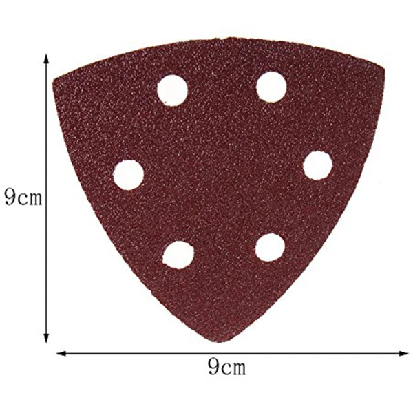 40 Pieces Hook and Loop Sandpaper Paper 9x9x9xcm Sanding 6 Holes Triangle-Sandpaper Disk Assorted 40/ 80/ 120/ 240 Grit | Инструменты