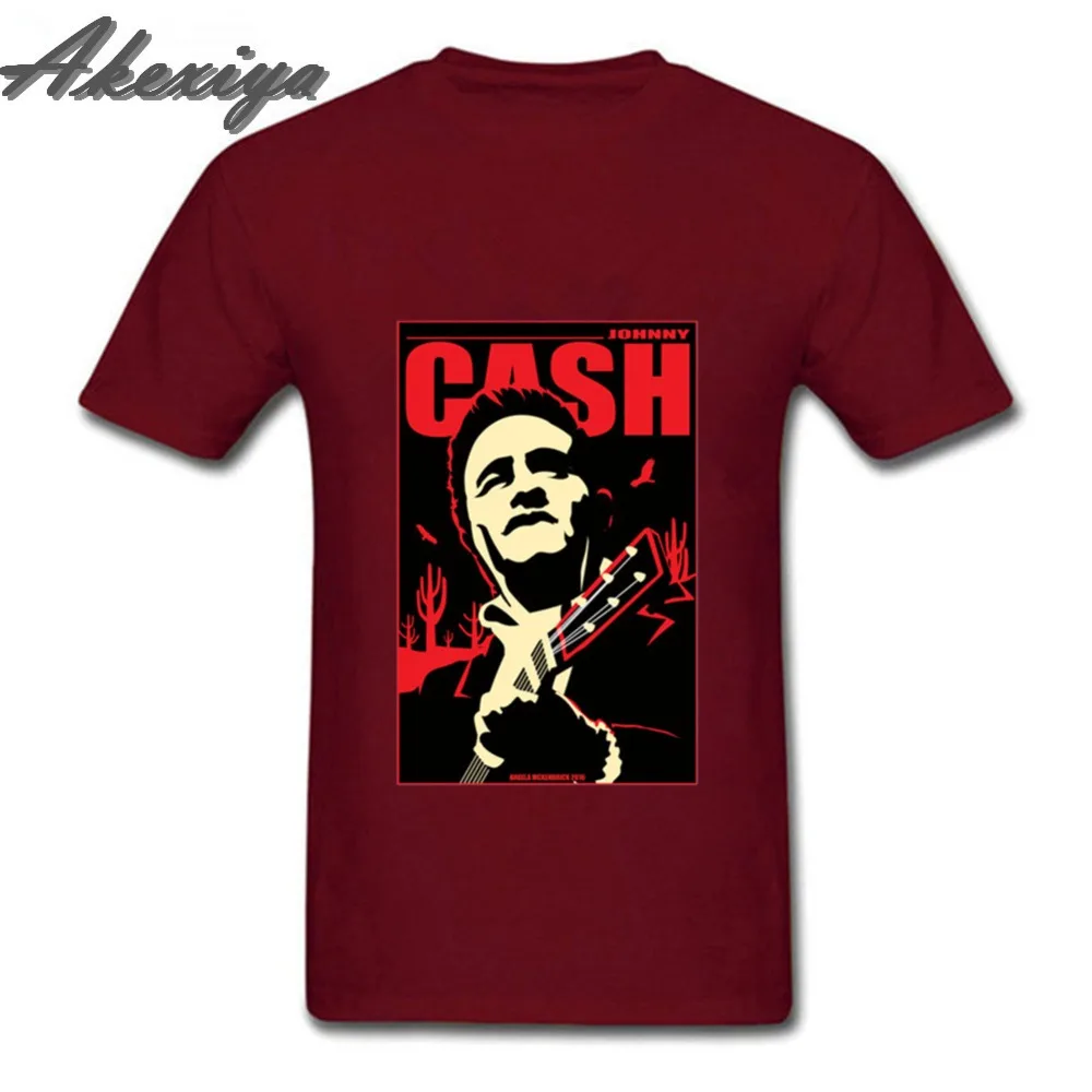Мужская приталенная футболка с коротким рукавом johny Cash черная Повседневная