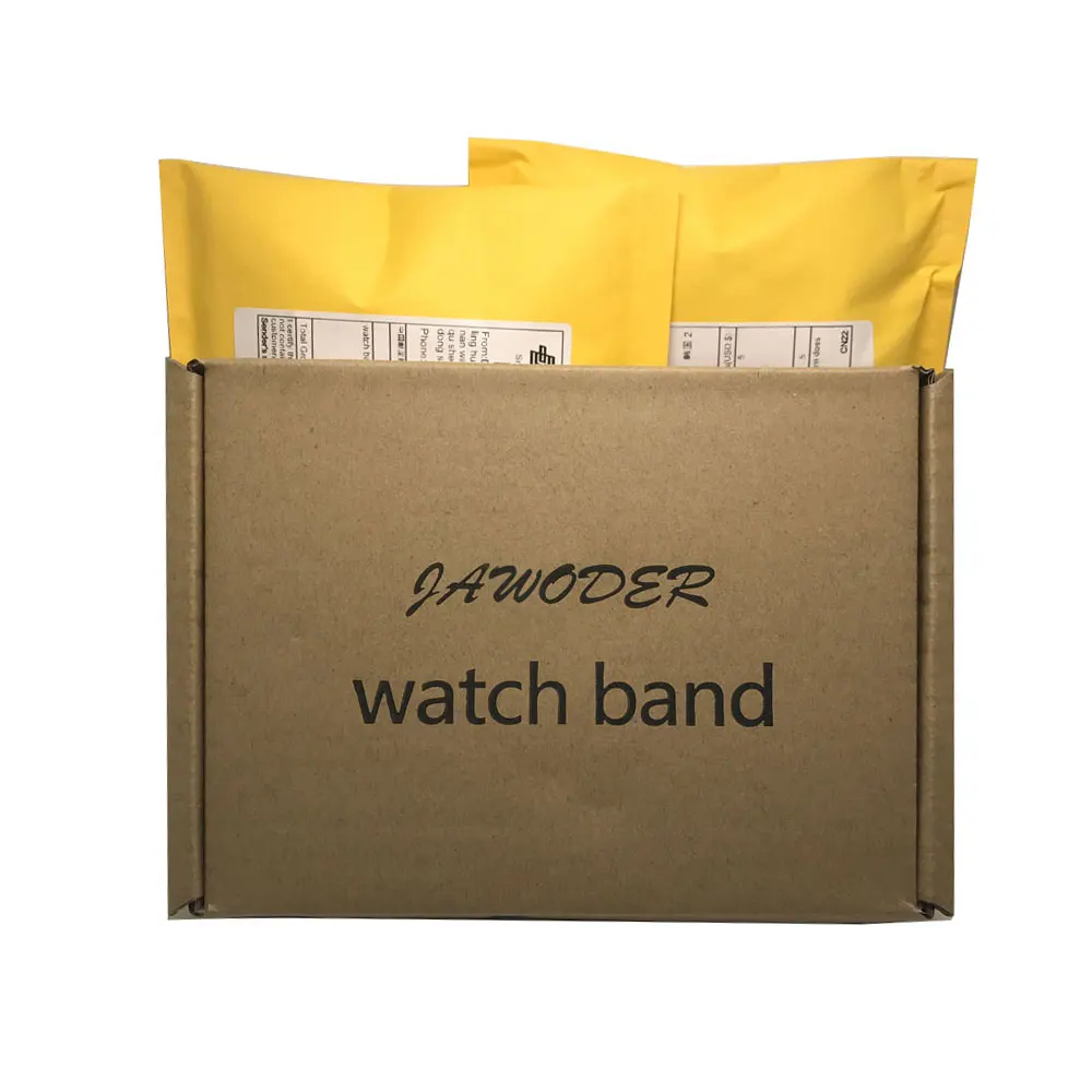 JAWODER Смотреть band 28 мм x 19 новый нержавеющая сталь серебро пряжка черный Дайвинг