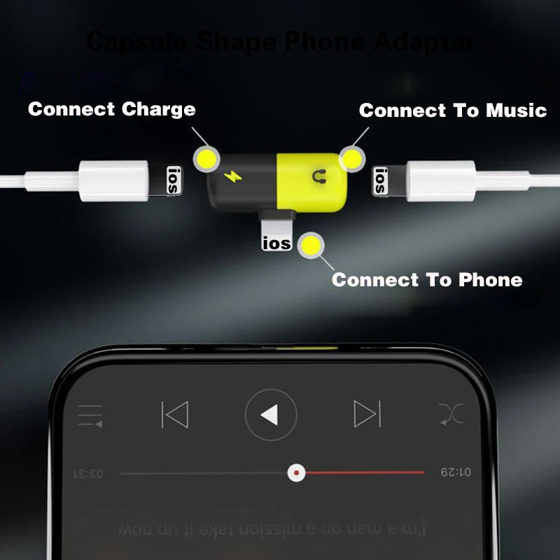 XPAY двойное освещение зарядное устройство для телефона конвертер iphone X 8 7 Plus Pin 2 в 1