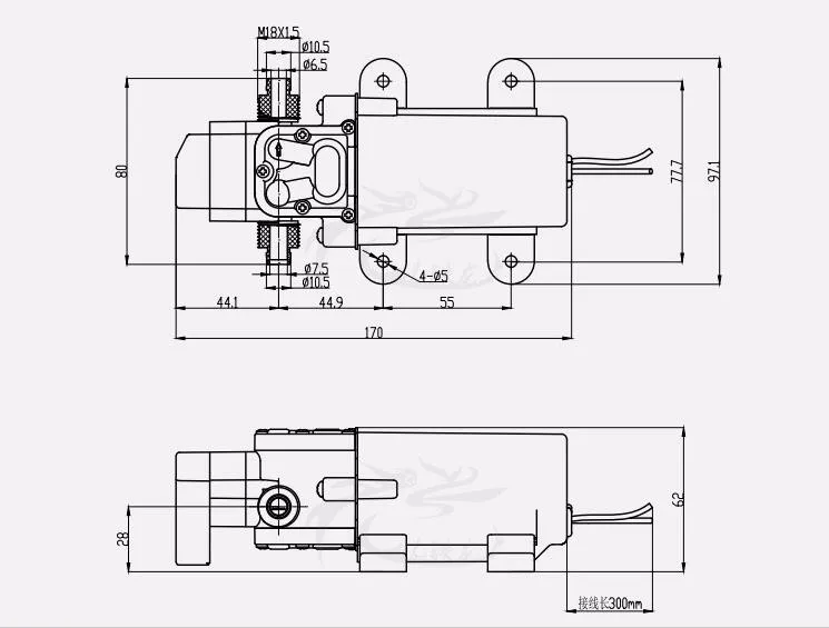 DC 12 V 80 Вт микро мембранный Водяной насос из нержавеющей стали самовсасывающий бустерный насос с автоматическим переключателем 330L/ч Y8