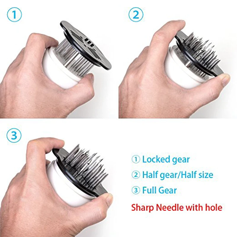 FHEAL из нержавеющей стали для мяса Tenderizer игла и инжектор для мяса маринад ароматизатор шприц кухонные инструменты