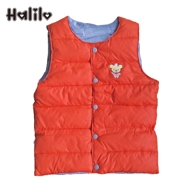 Жилет для девочек и мальчиков Halilo теплый хлопковый жилет с поясом на осень зиму