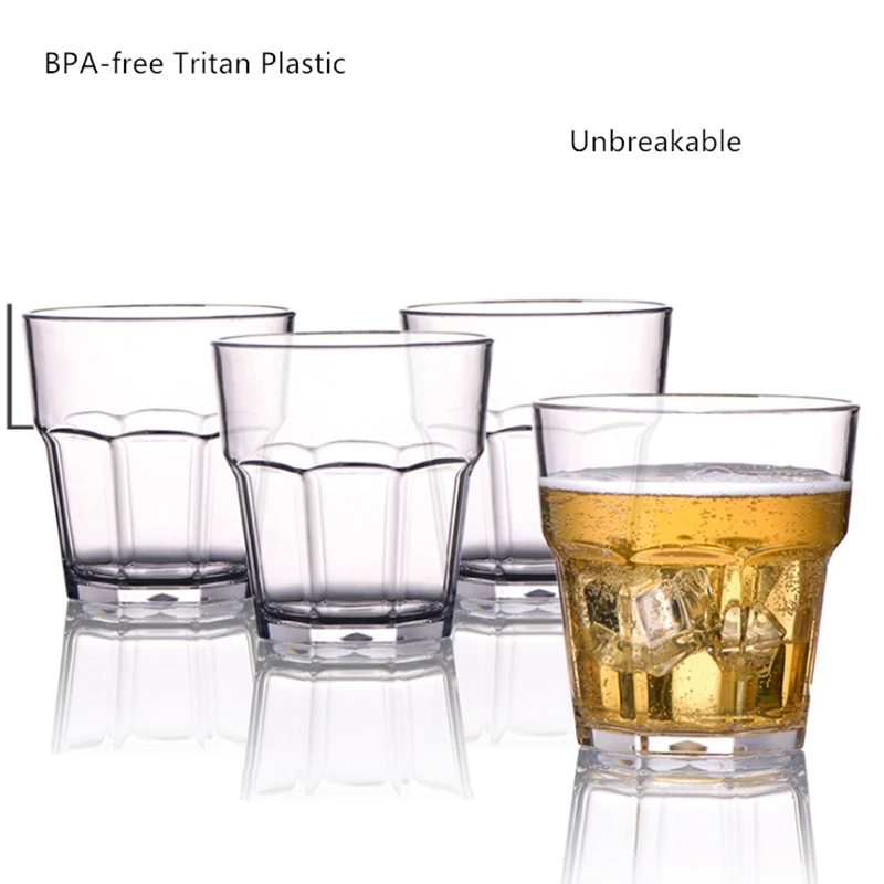 250 мл небьющиеся пивные пластиковые стеклянные чашки Тритан BPA бесплатно вино сок
