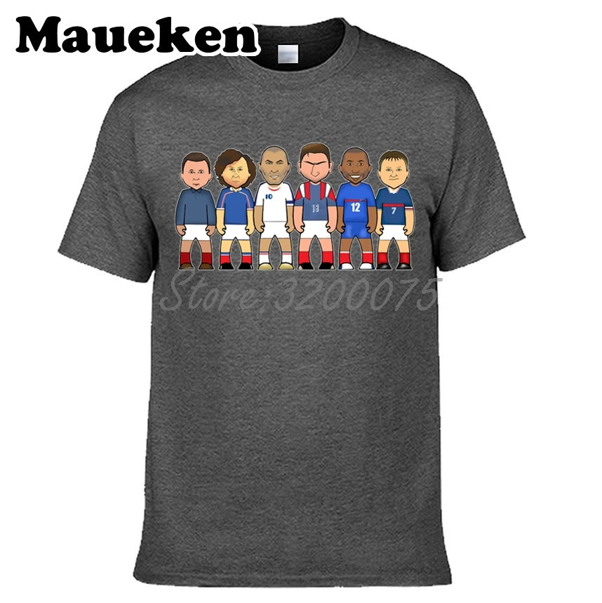Мужская футболка Zinedine Zidane Eric Cantona Thierry Henry Michel Platini Just Fontaine Didier Deschamps France Mobile Legends tee