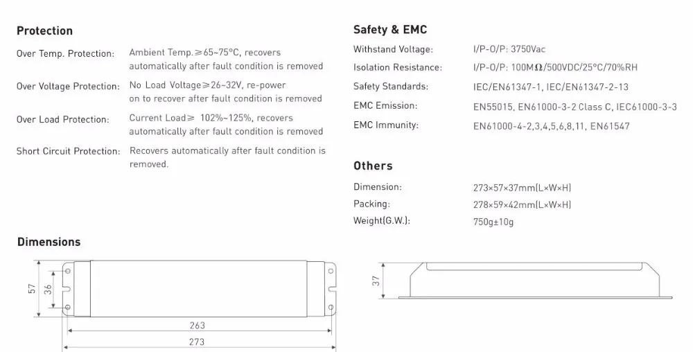 AC110 220 V постоянного тока до DC12V 24 V 36 W 50 W 75 W 150 W симисторное затемнение драйвер питания, 0-10 V/1-10 V Драйвер для Светодиодные полосы света