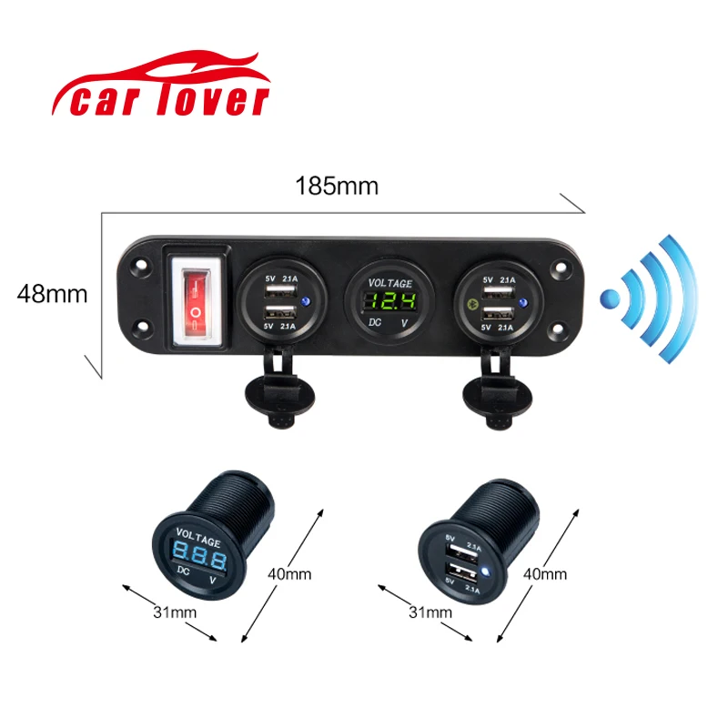 Новейшее зарядное устройство с двумя usb портами для автомобильного дисплея