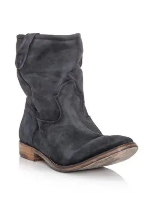as pic Deification/женские зимние ботинки в стиле ретро; bottes femme; ботинки из коровьей замши на плоской подошве; женская обувь; однотонные ковбойские ботинки для женщин; botas mujer - Цвет: as pic