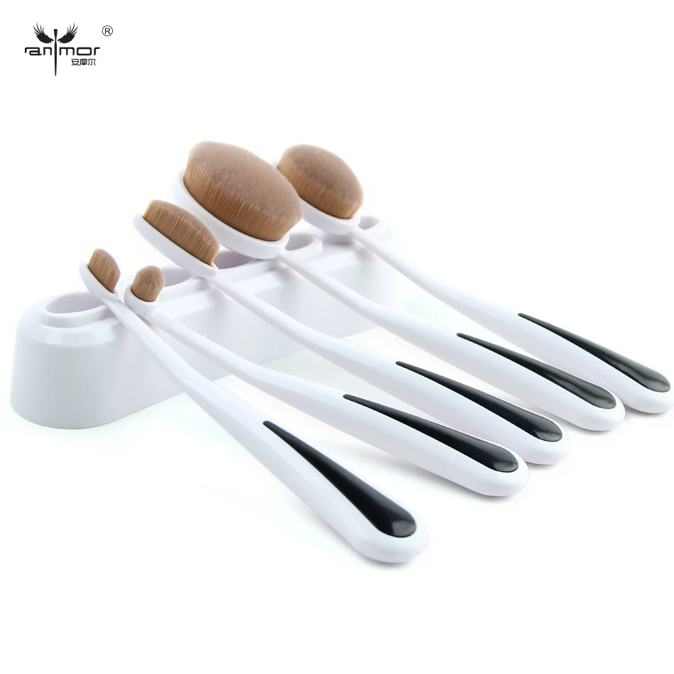 Anmor 5 шт. кисти для макияжа мягкие синтетические волосы Овальный макияж набор