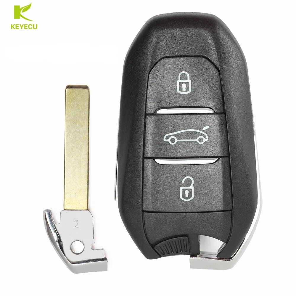 Смарт брелок KEYECU для замены дистанционного ключа 434 МГц PCF7945 ID46 Citroen C4L 2013 2015 DS5 Peugeot